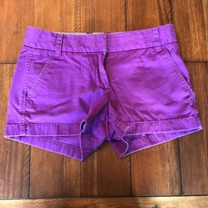 J Crew chino shorts purple size 2